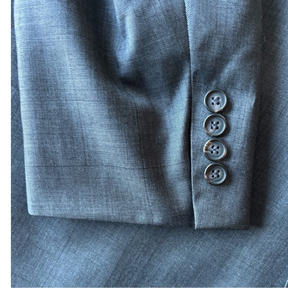 Lauren Ralph Lauren single breasted gray Windowpane check Notched blazer | 44S - Picture 7 of 16